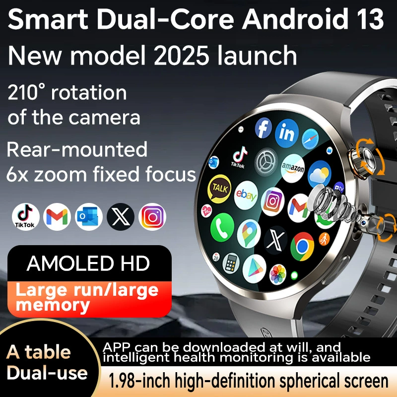 Трансграничные новые двойные системы watch смартфон телефон часы S13 вставные карты скачать APP для оплаты вращающейся камеры