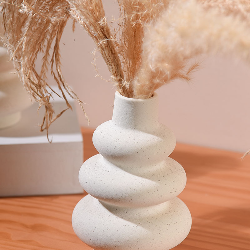 Jarrones de cerámica exclusivos transfronterizos Adornos decorativos de alta calidad esmerilados