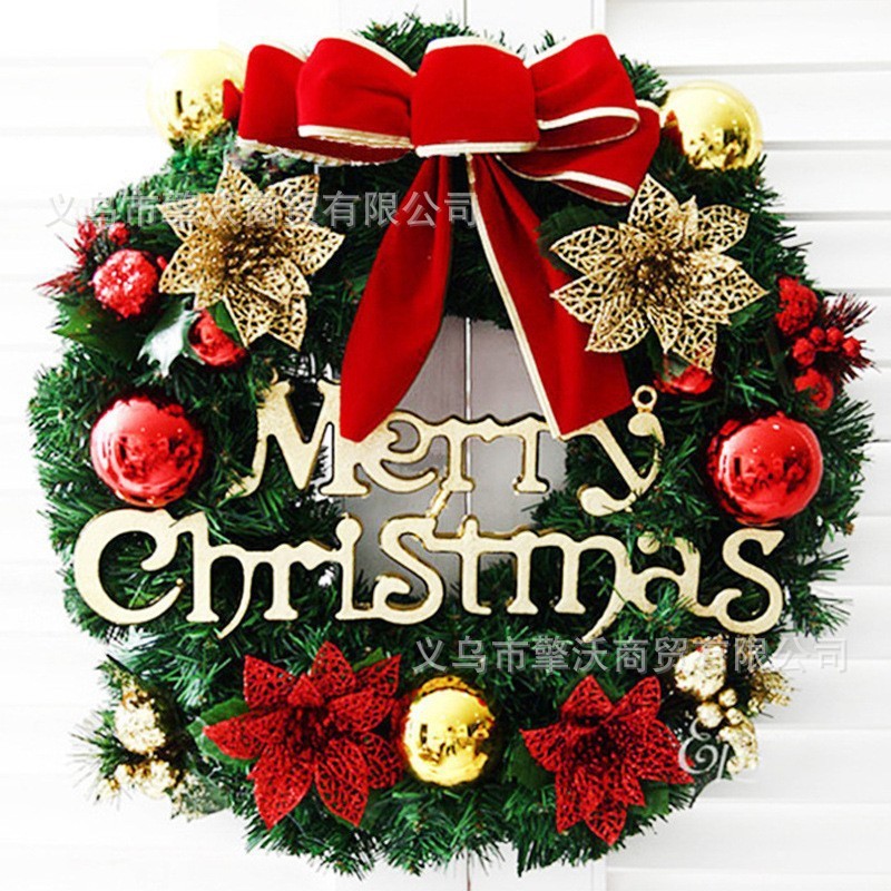 ヨーロッパとアメリカのクリスマスリース、サンプル、越境クリスマスツリー、籐の装飾、結婚式、お祝い、パーティー、リース、クリスマスの雰囲気|undefined