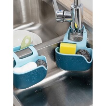 厨房水槽沥水篮挂袋水龙头海绵置物架洗菜洗碗水池可调节收纳挂篮