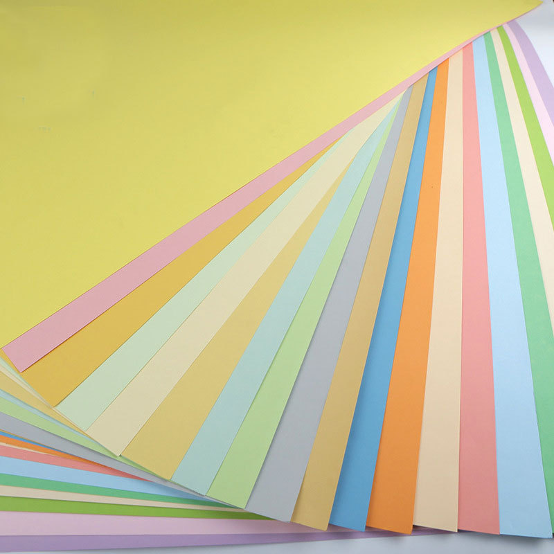 Papel de color Jizhou Papel de tarjeta de color Macaron completamente abierto Papel de creación de anillo de jardín de infantes Papel de fondo de hoja grande Papel de libro de color