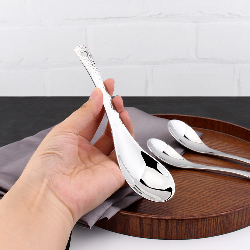 18 / 10 cucharas de acero inoxidable Yuan Bao cucharas de sopa