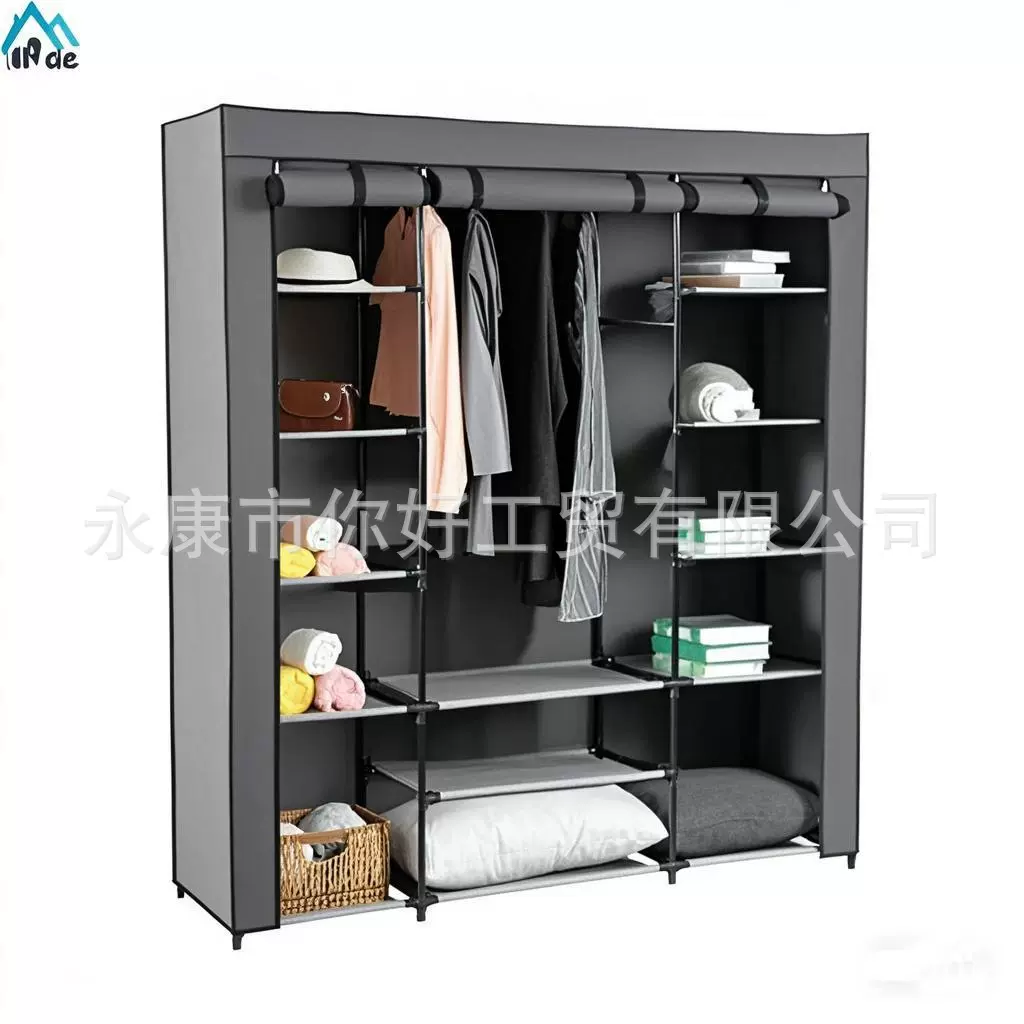 无纺布防尘收纳衣橱挂衣柜衣架宿舍组合折叠简易布衣柜组装衣柜