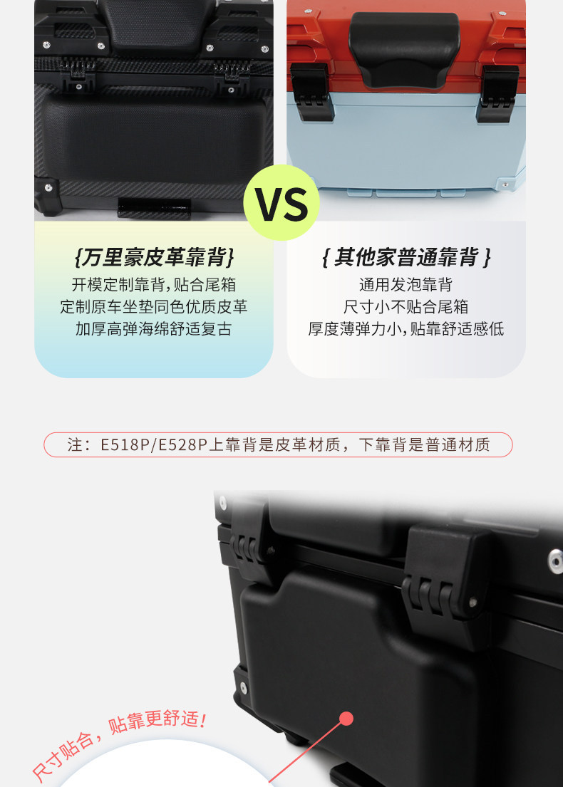 Wanlihao Motorcycle Rear Trunk Large Capacity Password Lock Plastic Non-Aluminum Alloy Storage Box Electric Vehicle Trunk