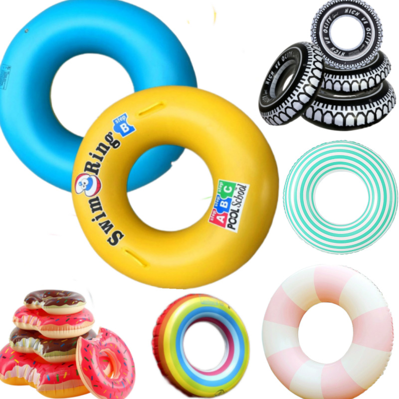 Inflatable swimming ring for factory hot sale, swimming ring, thick adult water floating ring with letter shell swimming ring