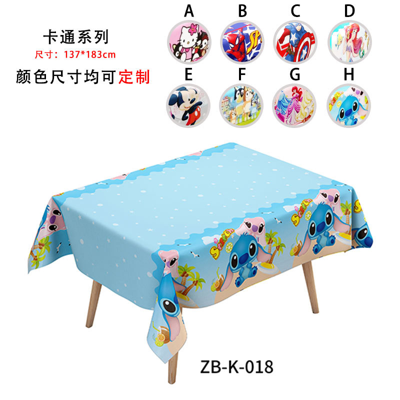 Mantel desechable para fiesta de la Copa Mundial 2026, mantel de Disney perlado, material MOPP sin necesidad de lavado