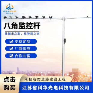 Factory Direct Sales Ball Machine Monitoring Pole Octagonal Road Monitoring Pole Traffic Camera Monitoring Pole