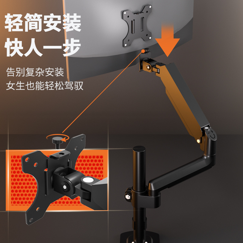 Venta al por mayor de uno a dos monitores, soporte de tableta para portátil, elevación de escritorio, ajuste de pantalla de doble pantalla superior e inferior