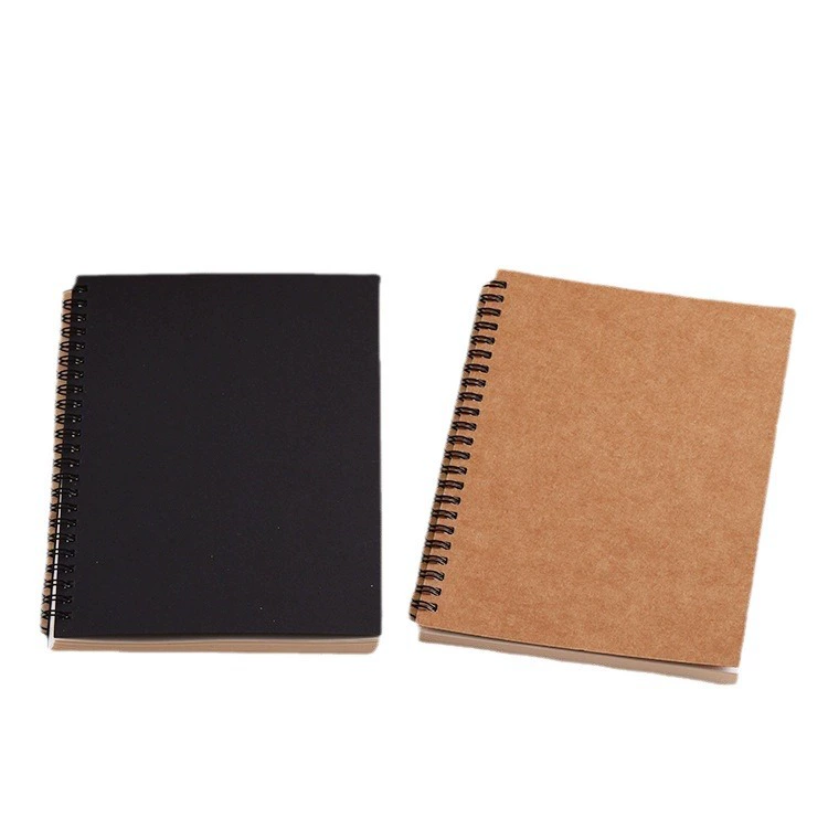 Spot coil notebook creative retro kraft paper notebook wholesale simple blank graffiti note diary sketchbook