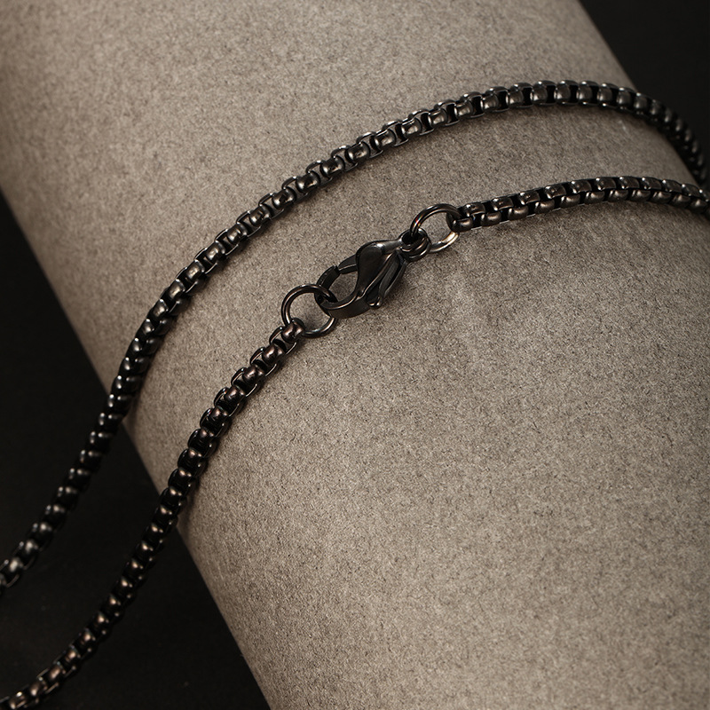 Xuping cadena de perlas de acero inoxidable simple cadena de moda masculina collar de personalidad europea y americana collar de hombres al por mayor