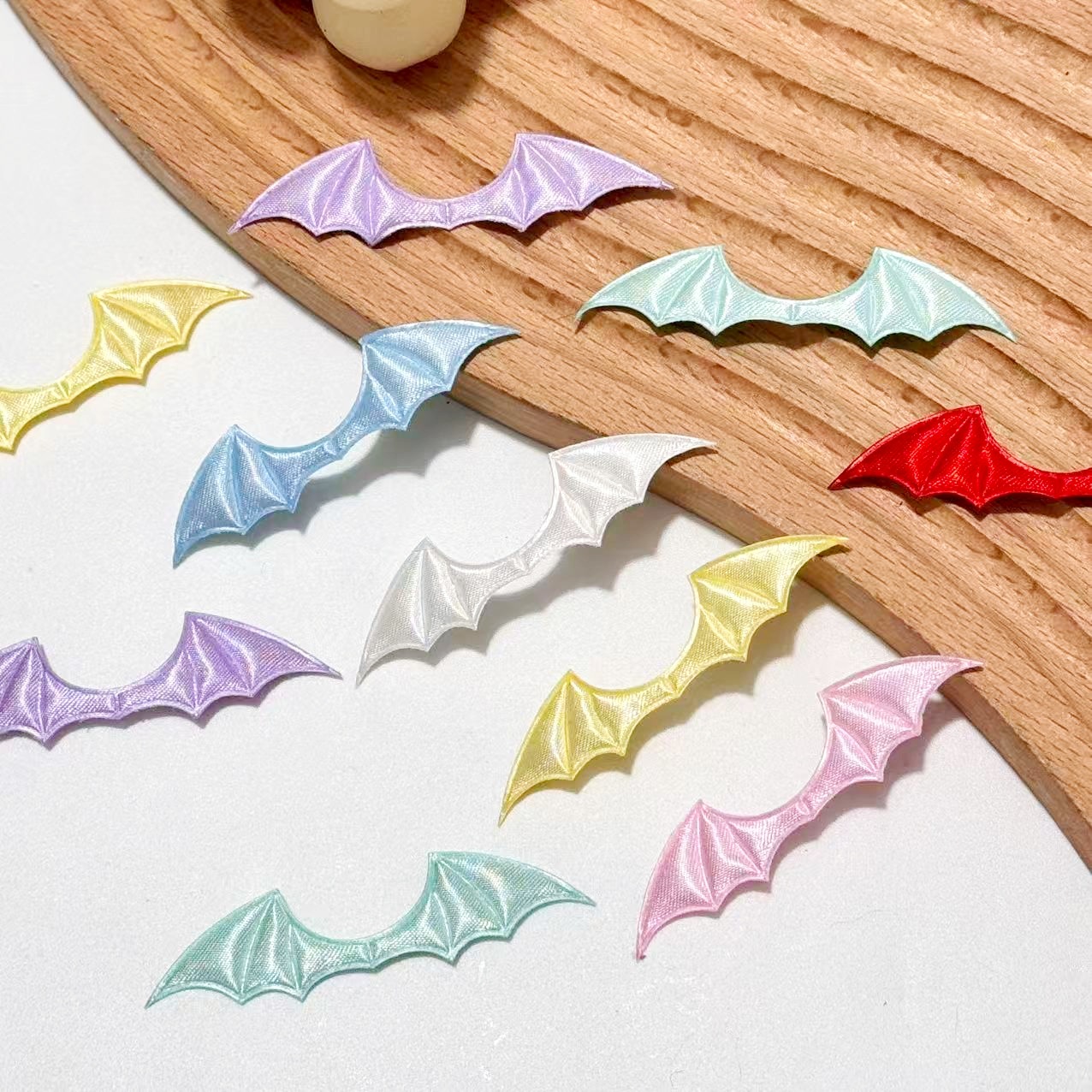 Satin Fabric Small Bat Wings Diy Accessories Clothing Headbands Hats...