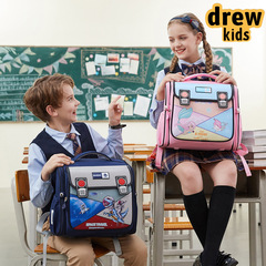 New cartoon anime fashionable primary school students horizontal one-piece back-to-school posture support backpack for children, large capacity double shoulder bag