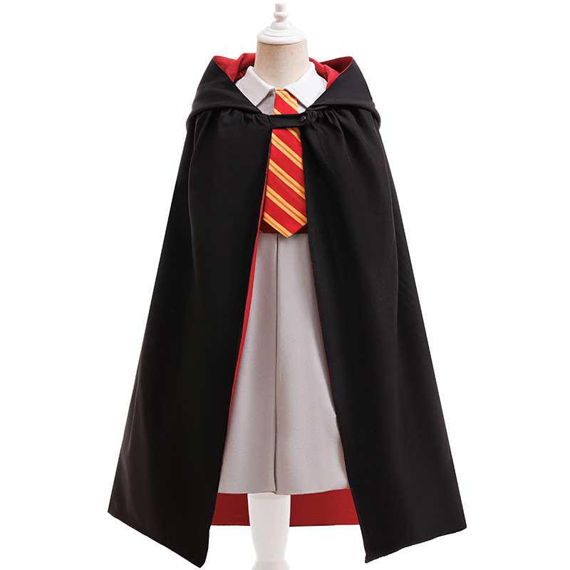 万圣节经典电影同款魔法学院童装连衣裙斗篷女童cos服演出表演服|undefined