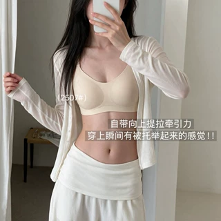 2507#呼吸抗震内衣女秋冬磨毛百搭无钢圈透气舒适承托运动文胸罩
