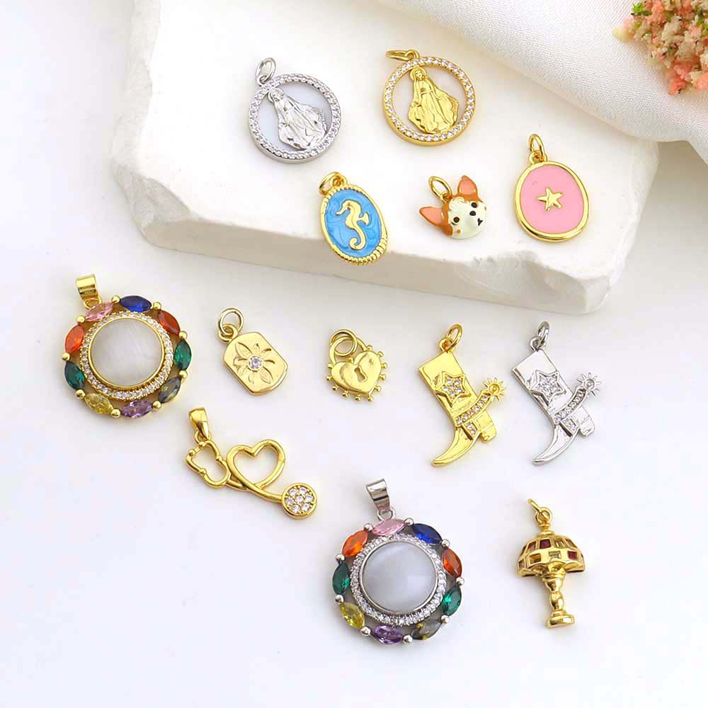 2g Weight Pendant Jewelry Making Type 18 * 23mm Jewelry Making Size Zircon Inlay Material DIY Jewelry Accessories Classification 1 Piece Quantity Copper Material Heart Shape, Boots Pattern All Seasons Season Plating Design Cute, Retro Style 1 Piece 18 * 23mm Copper Zircon Heart Shape Boots Pendant 13