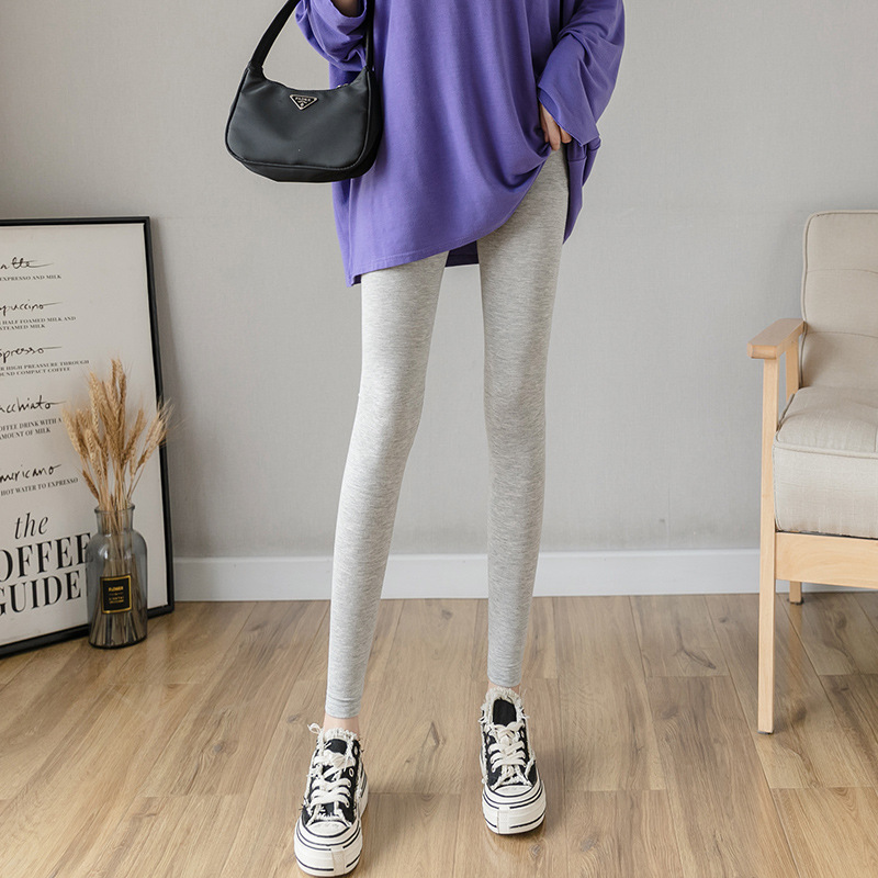 Leggings acanalados de rayas verticales con forro polar grueso, novedad de otoño e invierno para mujer, pantalones cálidos de algodón de cintura alta con letras, transfronterizos.