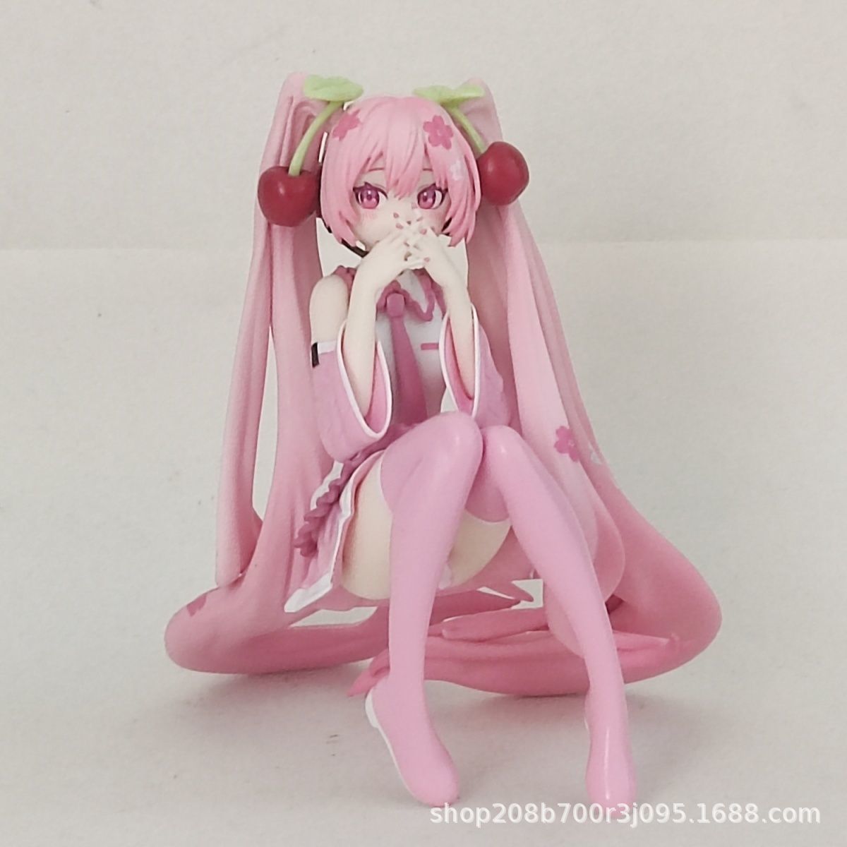 Figura de Hatsune Miku, Conejita de Pelo Largo, Chica Bonita Bidimensional, Decoración de Escritorio, Modelo Mini
