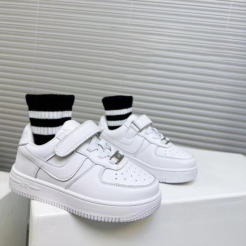 Children's demi-season white white sneakers for boys all-season for…