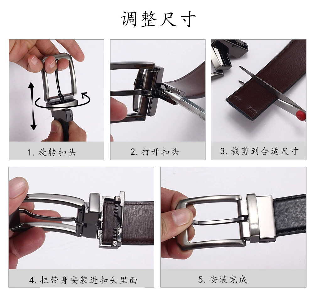 (Cross-border trading), leather double-sided fashionable belt, brand trousers, genuine leather, 2022
