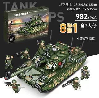 8-in-1 cheetah main battle tank [1139 particles] 8 minifigures