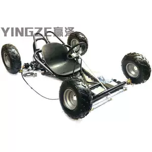 Go-kart four-wheel motorcycle karting accessories, complete set of frame assembly, body, front steering, rear axle, and wheels