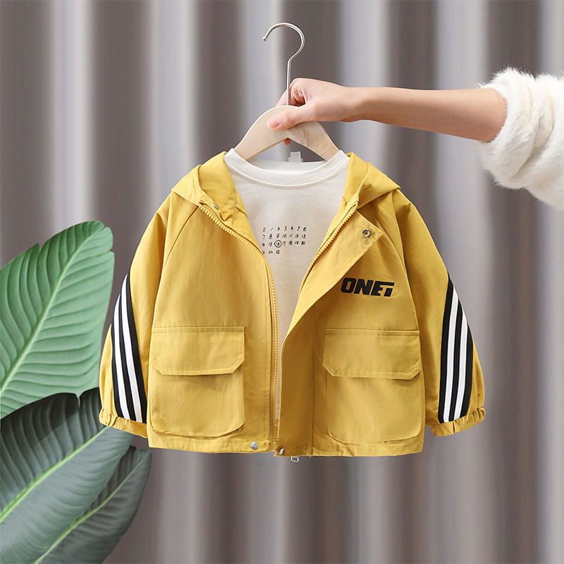 7658 Chaqueta de primavera para niños Chaqueta cortavientos hermosa con capucha para niños de moda 2025 nueva ropa de primavera y otoño ropa coreana primavera