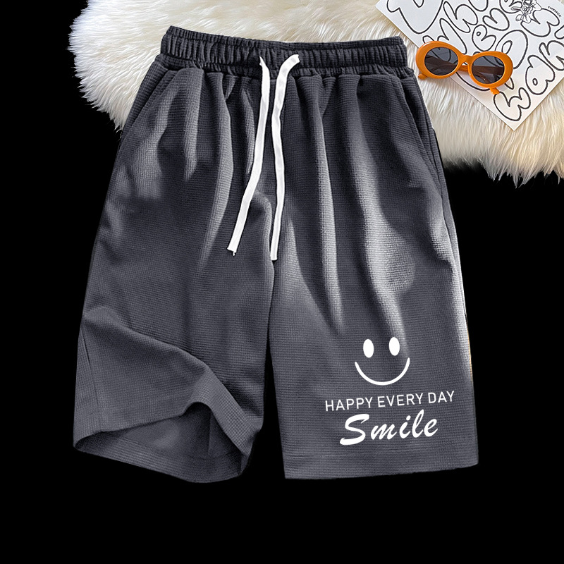 Venta directa de fábrica waffle pantalones cortos de hombre verano casual deportes sueltos quinto Pantalones casual ropa exterior pantalones a juego