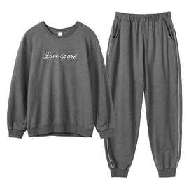 大码春秋10宽松冬双面家居服套装男士睡衣长袖青年长袖