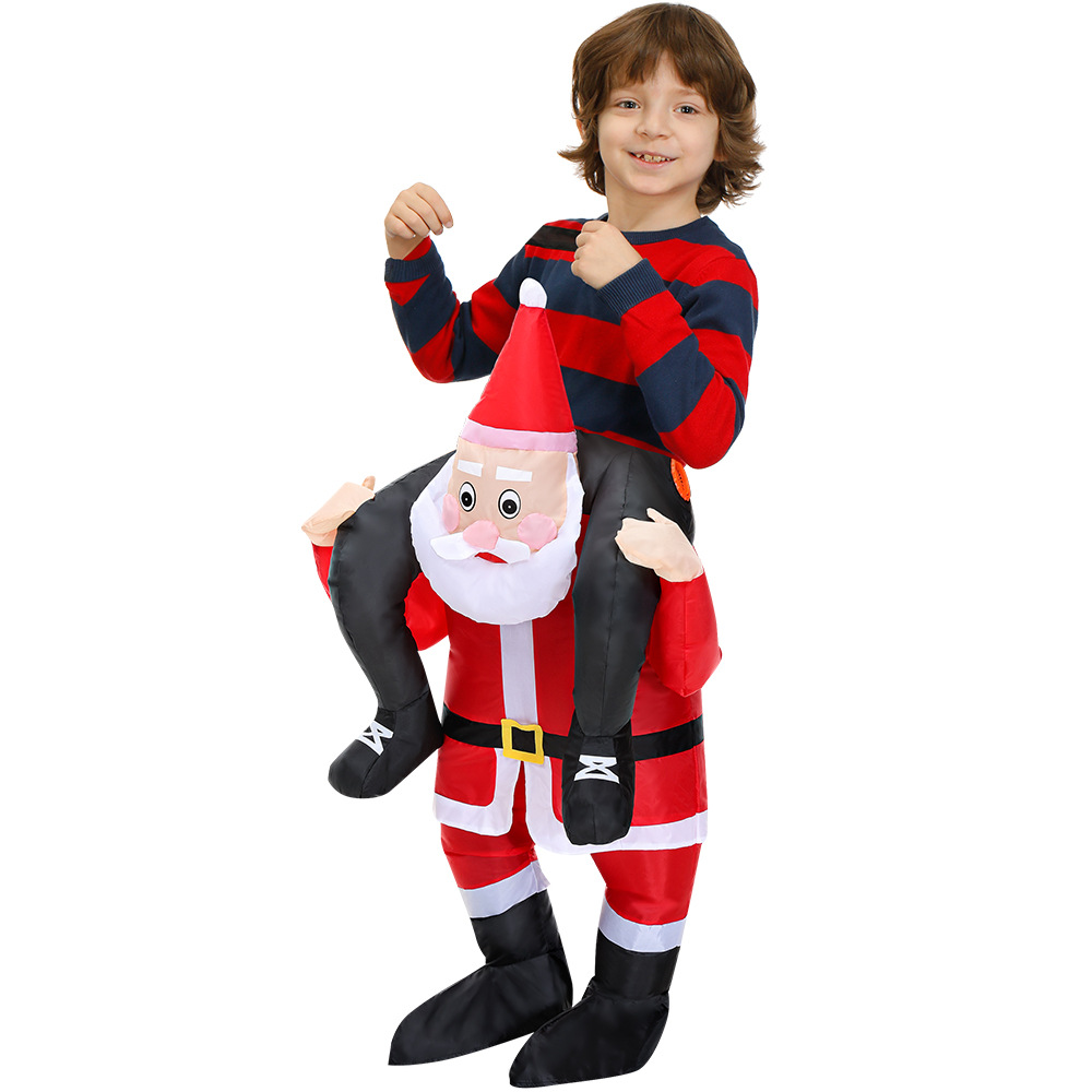 Amazon venta caliente traje inflable árbol de navidad santa claus muñeco de nieve vestido de marioneta vestido de fiesta accesorios