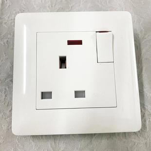British Standard 13A Square Foot Lamp Wall Panel Plug 86 Type Three-Hole Hong Kong Version British Standard Socket