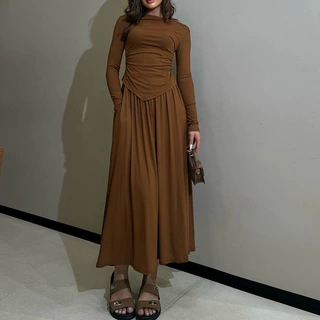 欧美亚马逊外贸女装跨境衣服2024秋季长袖修身上衣半身裙时尚套装
