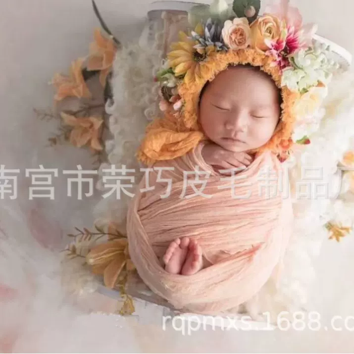 欧美小香风新生儿摄影道具进口新西兰卷毛摄影豆豆毯羊毛背景毯子