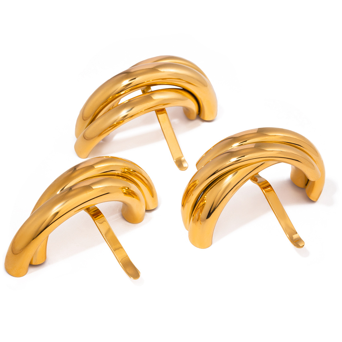 Wanxing Europa y los Estados Unidos transfronterizos 18k oro de acero inoxidable pinzas de cabello de alta sensibilidad pinzas de cabello de acero inoxidable joyas para el cabello