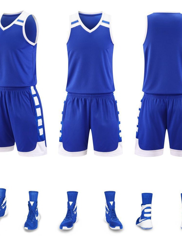 Juego de ropa de baloncesto hombre de verano rápido secado camiseta americana de entrenamiento de alta calidad nueva ropa de baloncesto 887