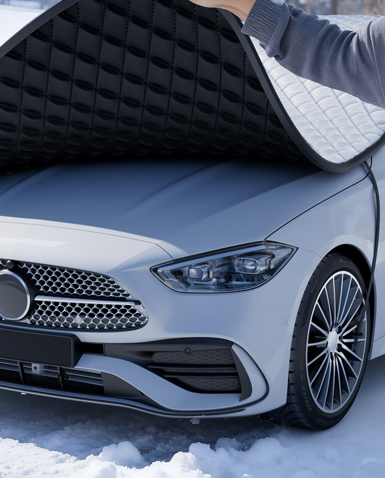 Car Snow Cover, New Energy Vehicle Winter Sunshade, Thickened Front Glass Snow Cover, Anti-Freeze
