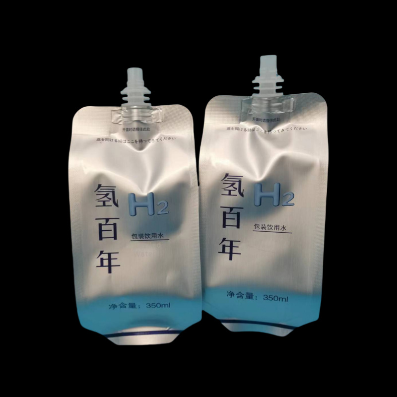 富氢水吸嘴袋定制 350ML氢气水四边封铝箔袋高阻隔小分子饮用水袋