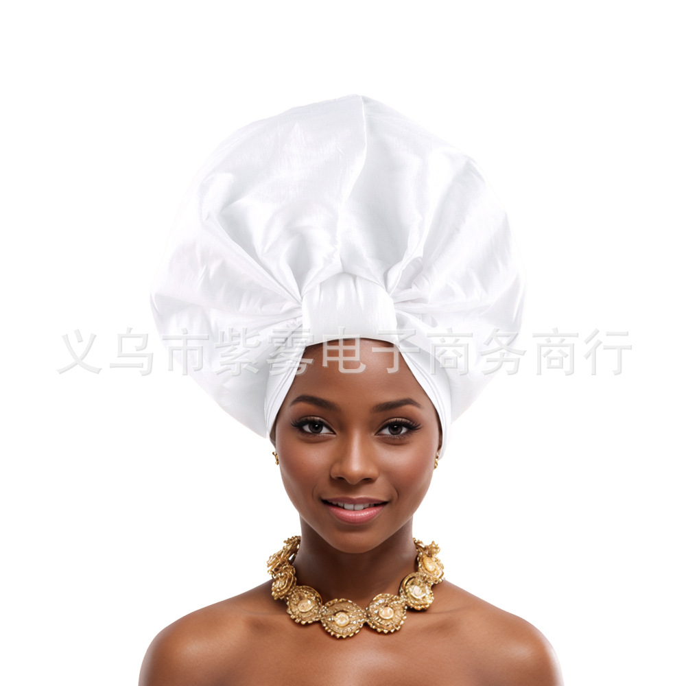 AMAZON XIYIN 새로운 나이지리아 결혼식 BAOTOU 모자 이슬람 모자 아프리카 터번 모자 원피스