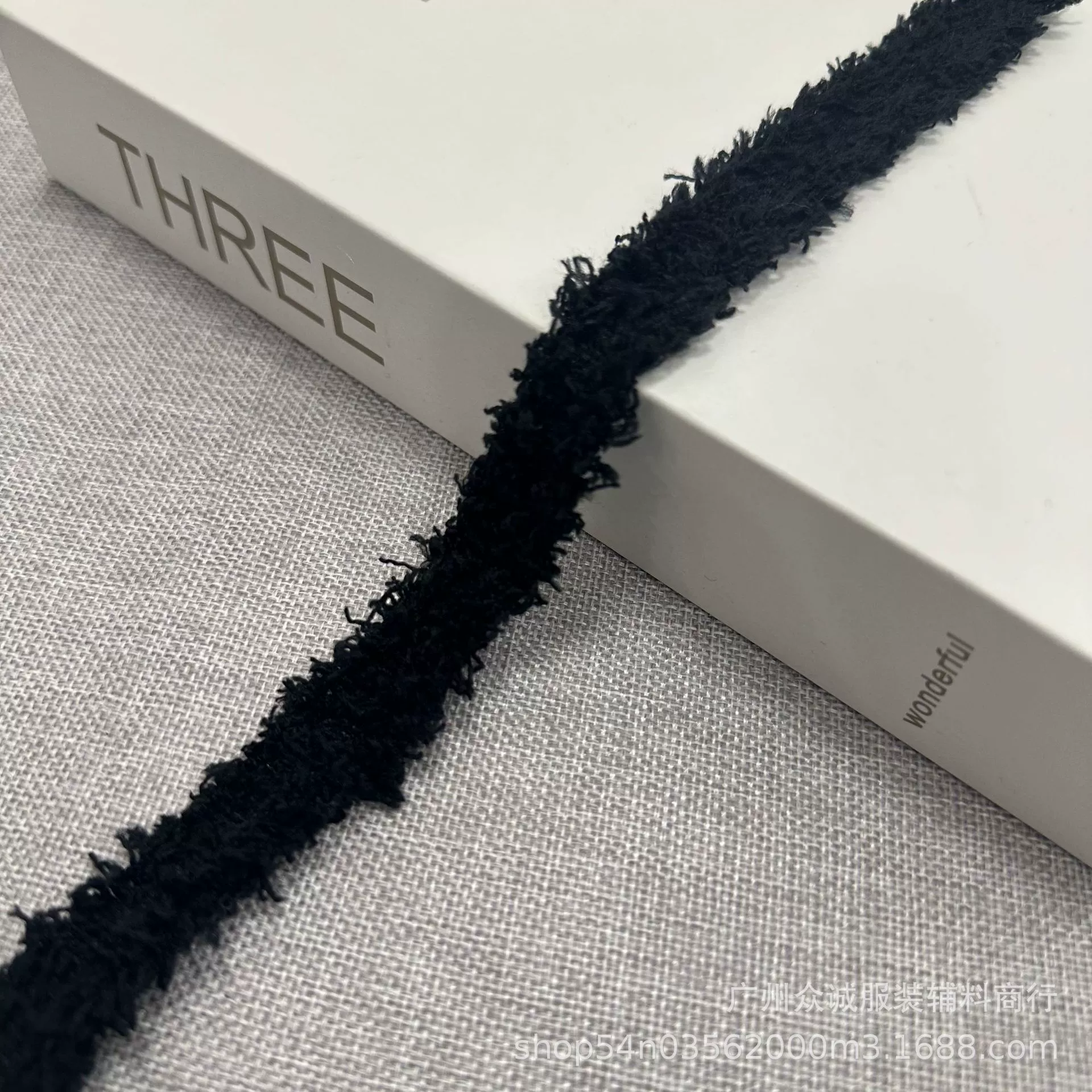 Демисезонный одно-сторонний двусторонний аксессуар, лента, 2 см, стиль Chanel, ручная работа