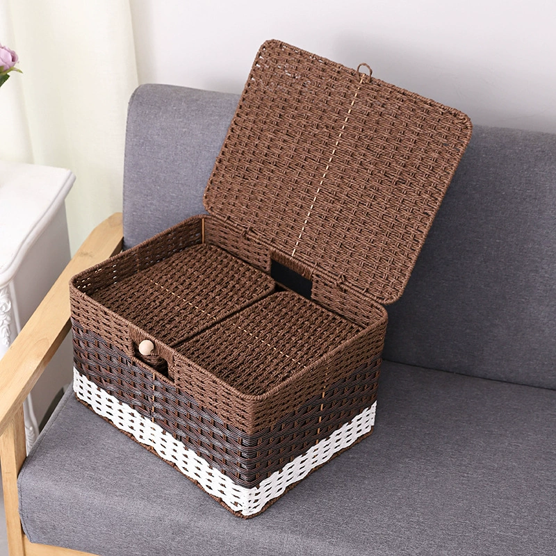 Japanese woven table storage system, storage box