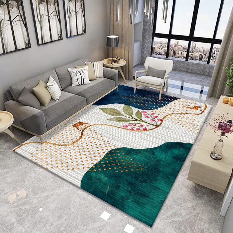 Alfombra de estilo europeo sala de estar simple moderna mesa de café americana dormitorio manta de cama completa manta de noche de estilo nórdico