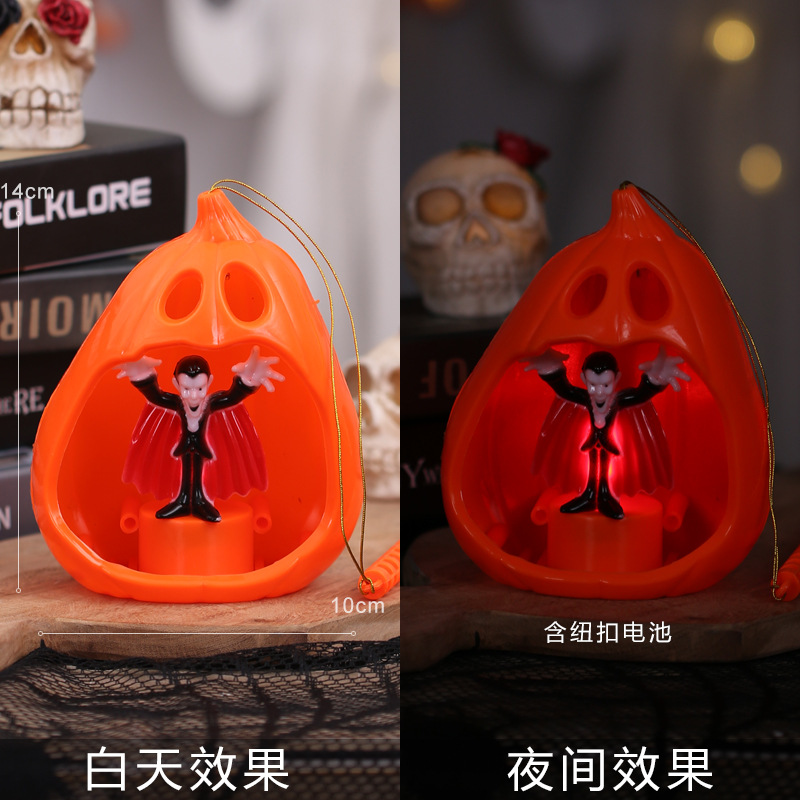 Linterna de Calabaza de Halloween, Decoraciones Brillantes de Halloween, Accesorios, Adornos, Cubo de Calabaza para Niños, Decoración para Fiestas