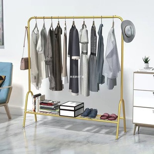 Light Luxury Clothes Drying Rack, Shoe Rack, Floor-Standing Coat Rack, Home Bedroom Iron Clothes Rack, Balcony Clothes Drying Rack, Floor-Standing Vertical