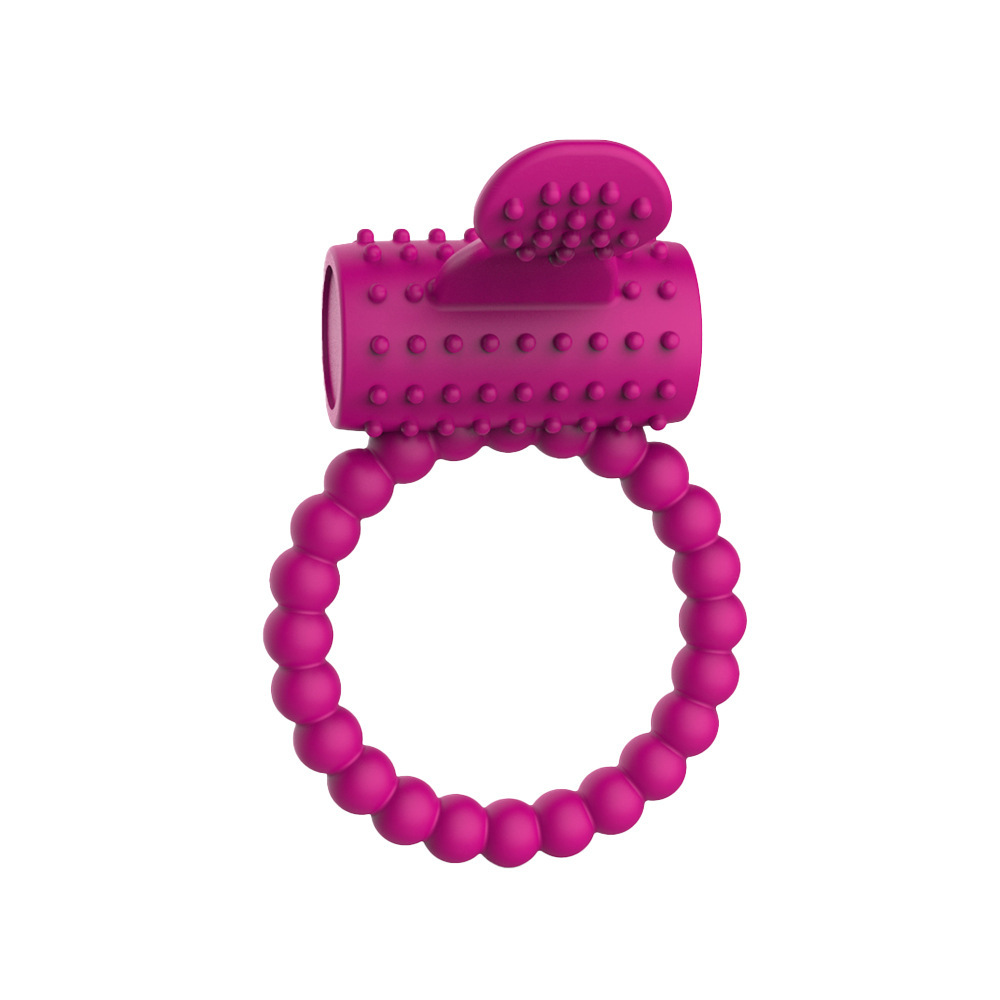 Silicone Vibrating Locking Ring with Prostate Massager, Electric Delay Ring, Purple — detail image 12