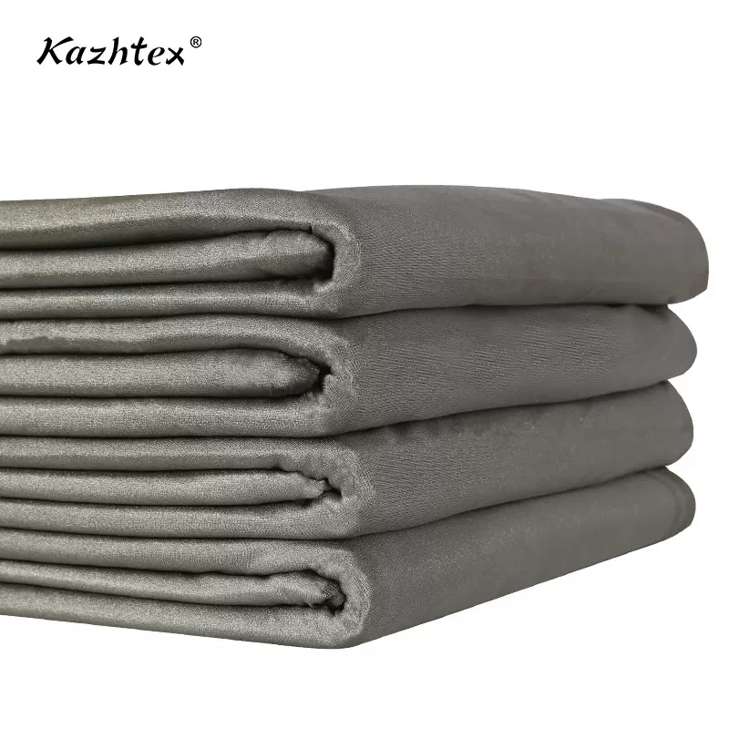 厂家银纤维导电防辐射针织两面弹布触屏窗帘孕妇装面料幅宽180cm