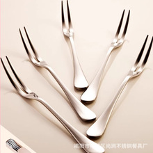 厂家批发水果叉不锈钢蛋糕叉 创意月饼叉子 甜品叉水果签酒店家用
