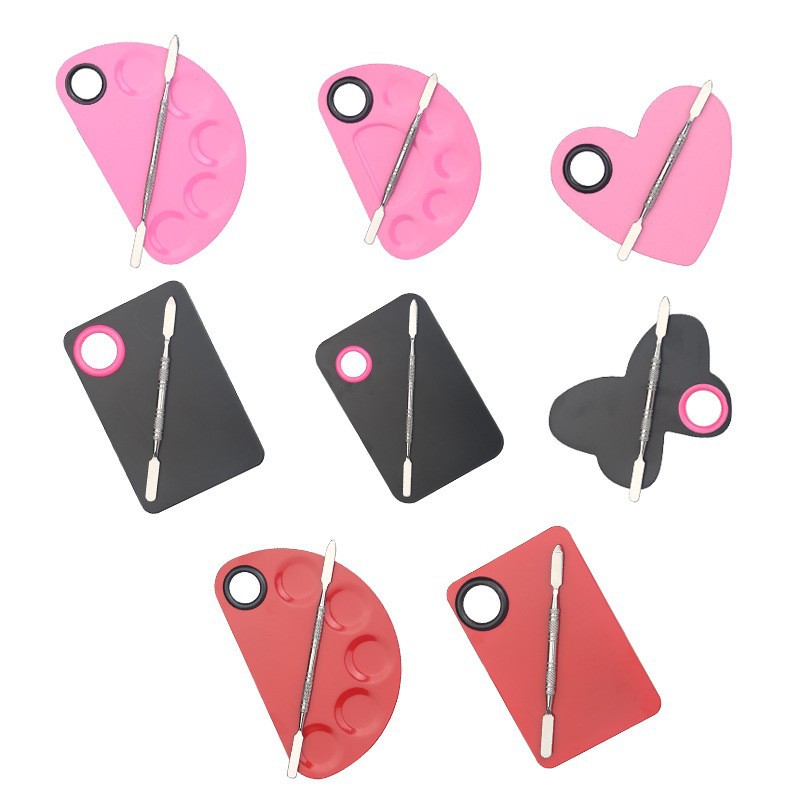 En stock al por mayor de acero inoxidable paleta de maquillaje de uñas paleta traje Fundación pintura maquillaje herramientas transfronterizas