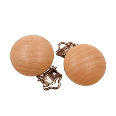 Diy饰品挂件婴儿磨牙配件 木质三孔奶嘴夹子项链挂坠连接夹子|ms