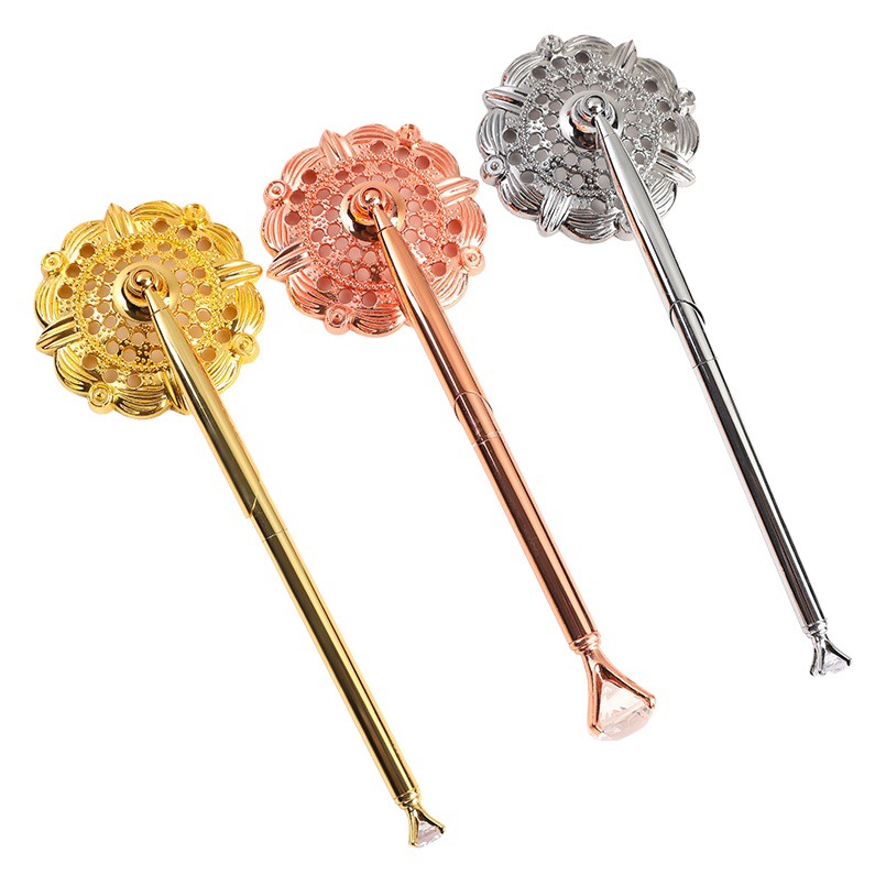 Plum holder diamond desk pen hotel front desk desktop signature pen bank counter desktop fixed ballpoint pen diamond pen