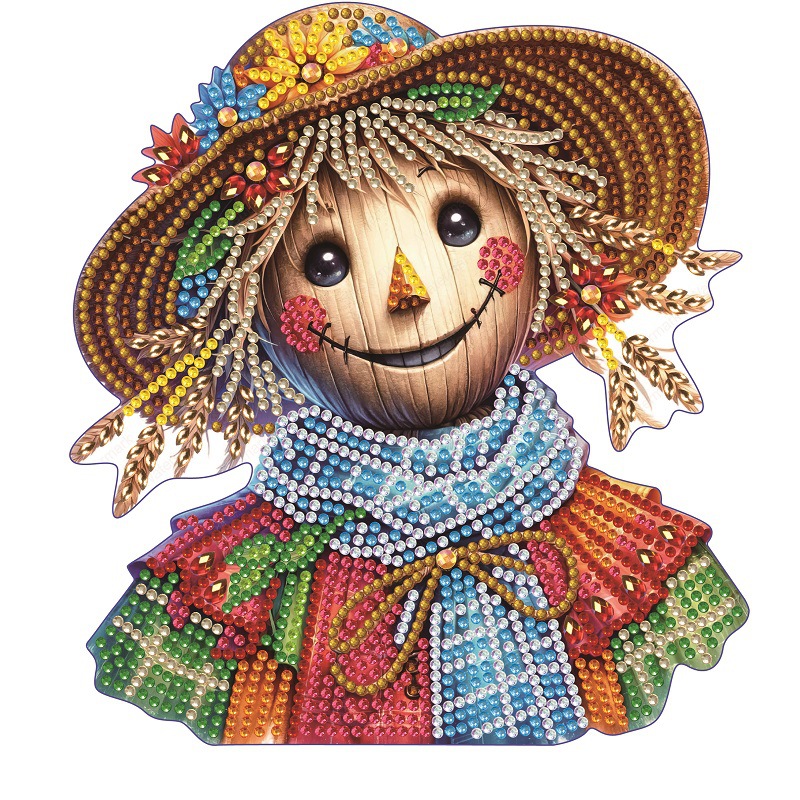 Diamante de bricolaje hecho a mano transfronterizo dibujo punto diamante 5D placa de yeso tridimensional adorno de juguete dinosaurio dibujos animados pintura infantil