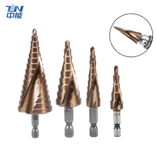 High speed steel cobalt hex shank step drill HSS CO sheet metal reaming stainless steel drilling tool